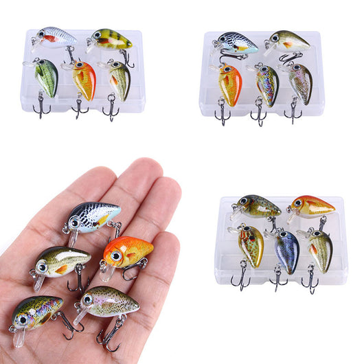Set de 5 Señuelos de Pesca Mini Rock 1.5g - Colores Variados