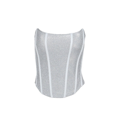 Top Tubular Brillante Reductor con Espalda Bandage - Image 5