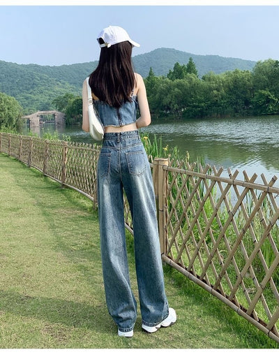 Pantalones Rectos Slim Largos al Piso Estilo Coreano Versátiles - Image 11