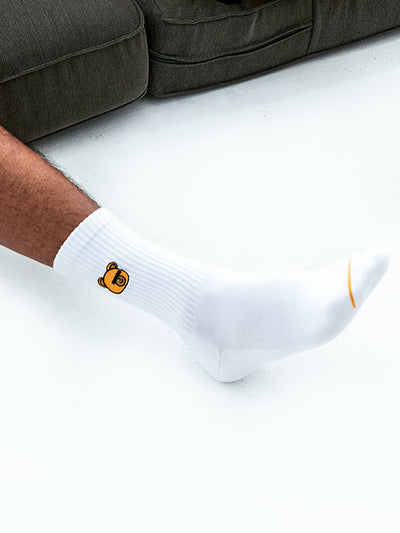 Calcetines de Algodón con Bordado de Osito para Ejercicio y Fitness - Image 6
