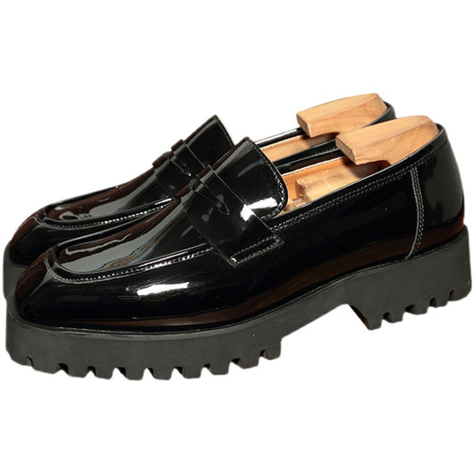 Zapatos Hombre Punta Cuadrada Charol Negro - Estilo Moderno y Versátil - Image 8