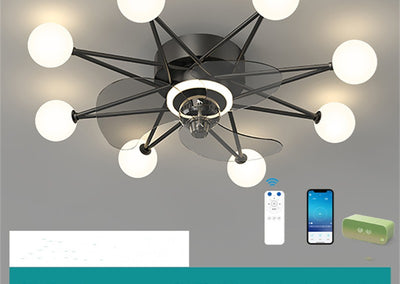Ventilador de Techo Nórdico con Luces LED Estrelladas para Sala y Comedor - Image 6
