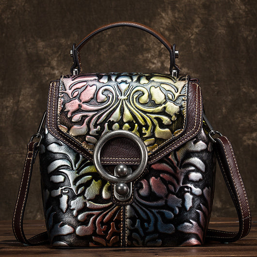 Mochila de Cuero Genuino Multifunción para Mujer - Image 11