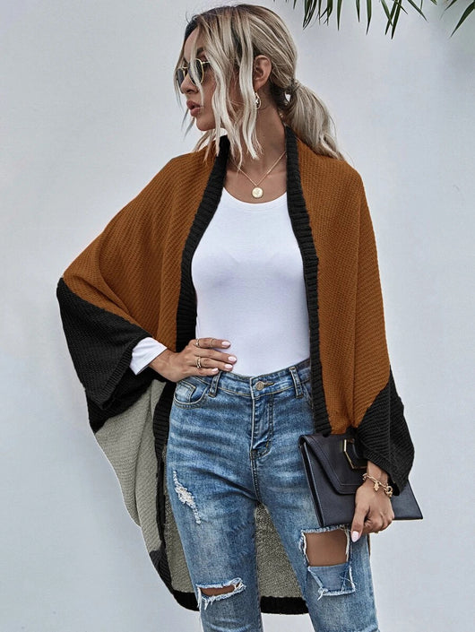 Cardigan Tejido de Invierno con Combinación de Colores - Image 4