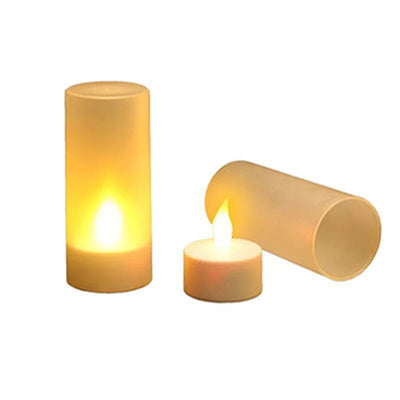 Vela LED Recargable Amarilla con Destello - Image 5
