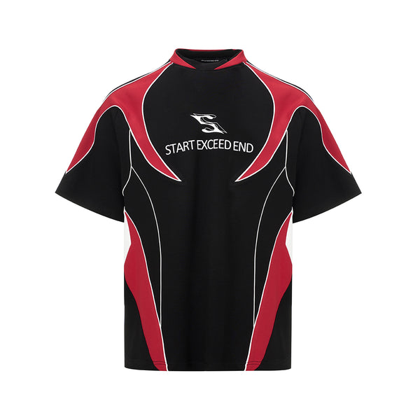 Camiseta Deportiva Hombre Manga Corta Estampado Letras Combinado - Image 6
