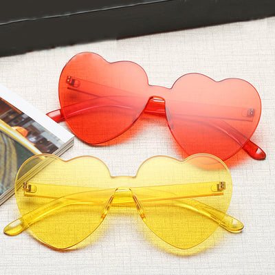 Gafas de Sol Una Pieza Corazón Océano - Diseño Personalidad Femenino