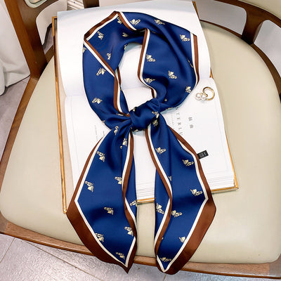 Bolso Largo de Seda con Pañuelo Anudado - Image 12