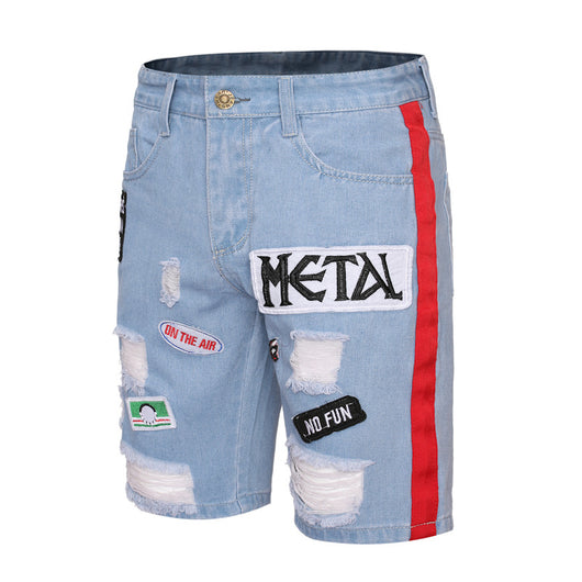 Jeans Sueltos Rotos con Bordados para Hombre - Image 4