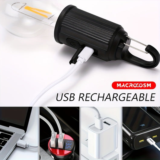 Lámpara Solar de Camping con Gancho y Carga USB - Luz Tungsteno Portátil - Image 17
