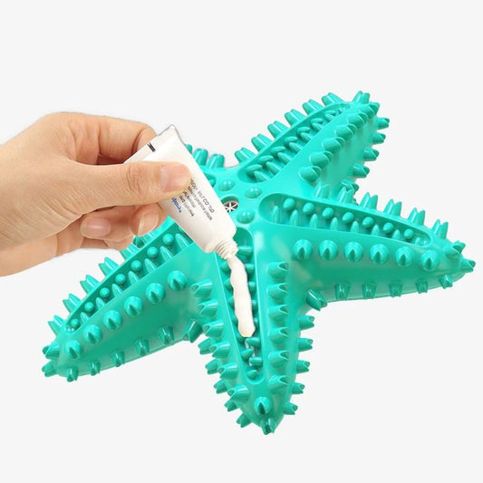 Juguete Limpiador de Dientes para Perros Grandes - Estrella Interactiva con Sonido Chirriante - Image 2