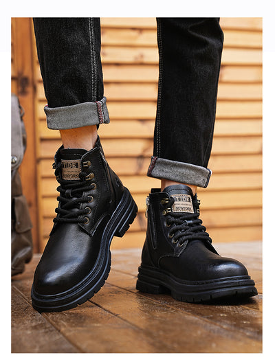 Botas de Trabajo Vintage Americano Alto Otoño Invierno - Image 9