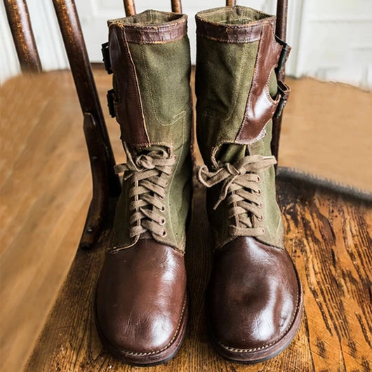 Botas Casuales para Hombre con Tacón Grueso y Combinación de Colores - Image 3
