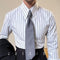 Camisa Casual Retro de Rayas Blancas para Hombre