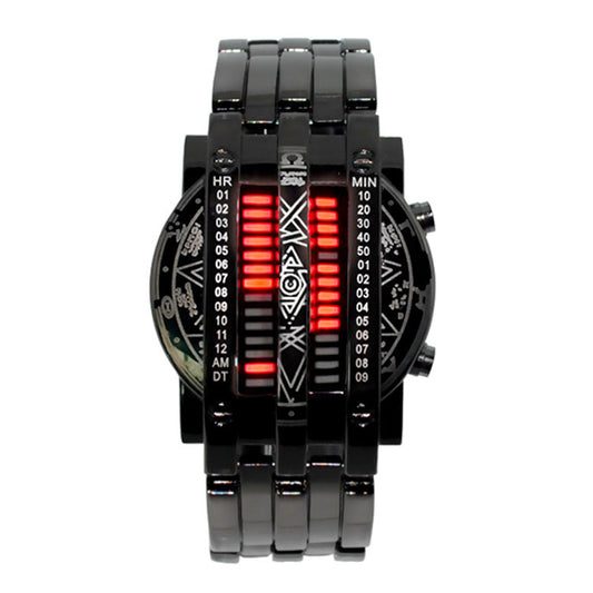 Reloj LED Binario de Acero Inoxidable Doble Fila - Image 2