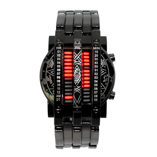 Reloj LED Binario de Acero Inoxidable Doble Fila - Image 2