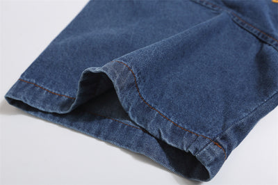 Camisa Denim Manga Corta con Bordado de Gato para Hombre - Image 14