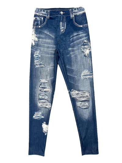 Leggings de Estilo Denim con Estampado Digital para Mujer - Image 17