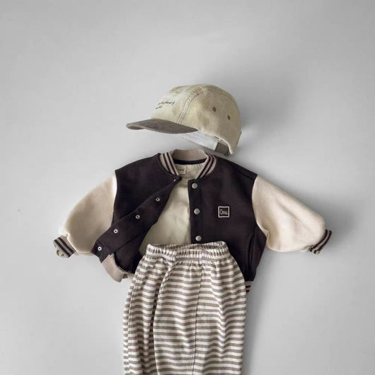 Chaqueta de Béisbol Infantil con Costuras Decorativas - Image 11