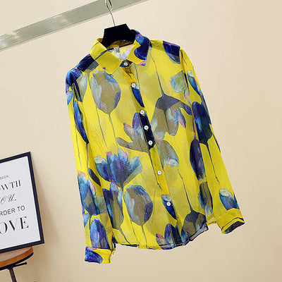 Blusa Estampada de Gasa Ligera para Mujer - Image 7