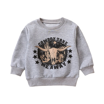 Suéter Infantil Gris con Estampado de Cabeza de Vaca - Image 5