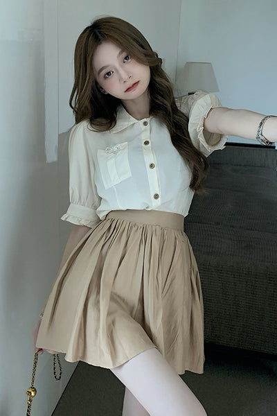 Blusa Corta de Burbujas con Cintura Alta - Image 12