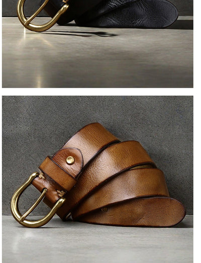 Cinturón de Cuero Genuino para Hombre - Casual y Resistente - Image 10