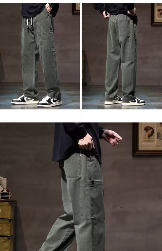 Pantalones Hombre Estilo Americano - Corte Recto y Ancho Moderno - Image 8