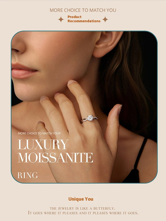 Anillo de Moissanita de 1 Quilate D Color con Diseño de Garra Retorcida - Image 6