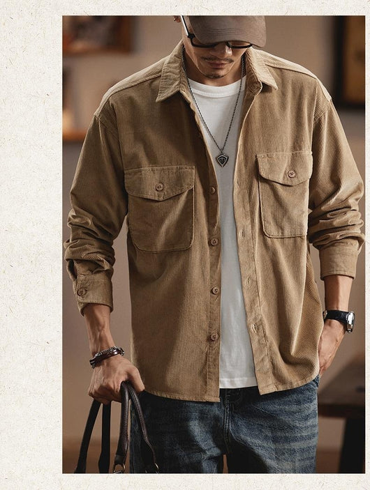 Chaqueta de Trabajo Pesada Estilo Retro Americano para Hombre - Image 16