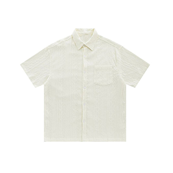 Camisa Vintage Hombre Jacquard Calada - Image 7