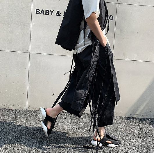Pantalones Sueltos Casuales para Hombre - Culottes Noveno Oscuro - Image 8