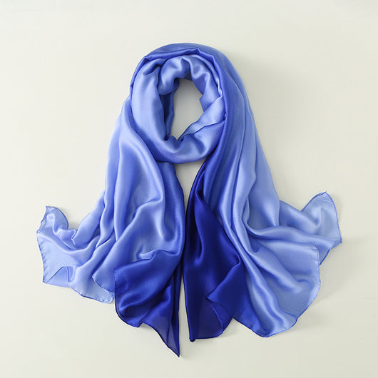 Pañuelo de Seda con Degradado de Colores para Mujer - Image 3