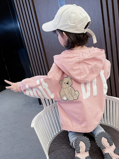 Chaqueta Cortavientos con Capucha para Niñas - Primavera y Otoño - Image 3