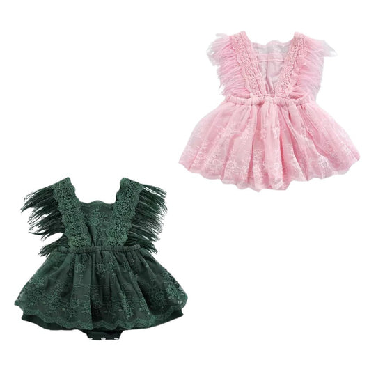 Falda Romper Infantil con Encaje de Plumas - Diseño Elegante para Niñas - Image 3
