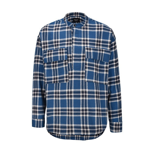 Camisa Henley de Cuadros y Rayas para Hombre - Manga Larga Estilo Urbano - Image 20