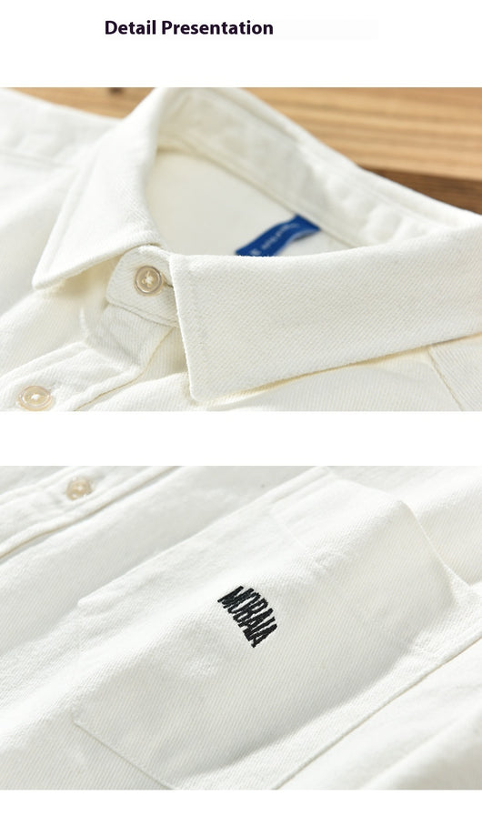 Camisa Casual de Manga Larga con Acabado Cepillado para Hombre - Image 17