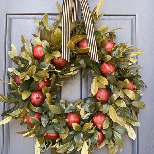 Guirnalda Decorativa de Frutas de Granada con Plantas Artificiales - Image 2