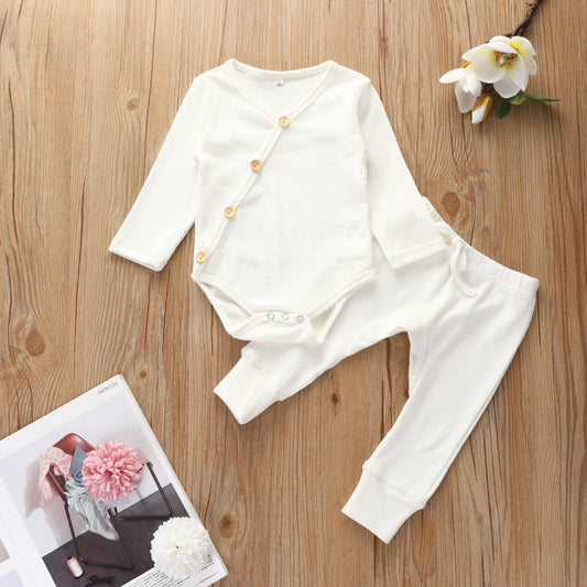 Conjunto de Algodón Puro para Bebé - Ropa Cómoda Otoño Niño y Niña 0-2 Años