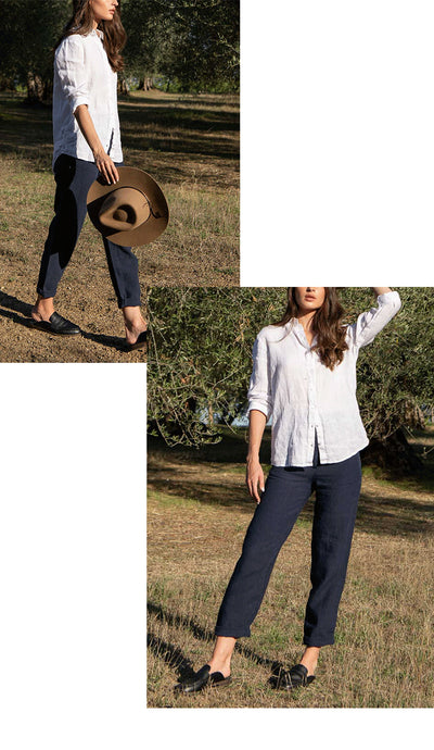 Cardigan Slim Fit de Lino y Algodón - Blusa Casual Elegante para Mujer - Image 14