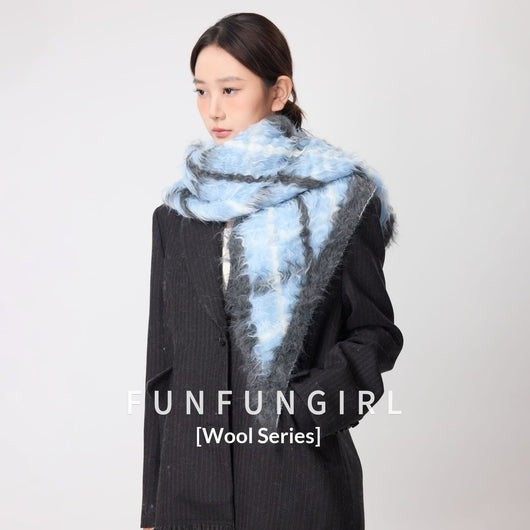 Rebozo de Algodón a Cuadros - Chal Cálido para Mujer - Image 3