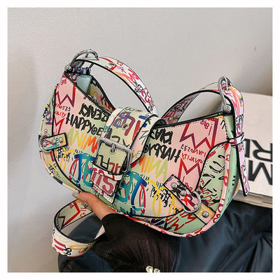 Bolsa de Hombro Messenger con Diseño de Letra de Moda - Image 12