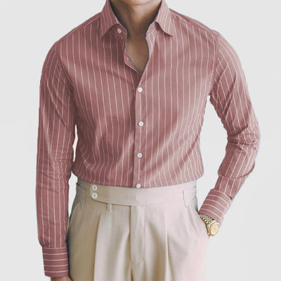Cardigan Rayado para Hombre con Solapa y Manga Larga - Image 10
