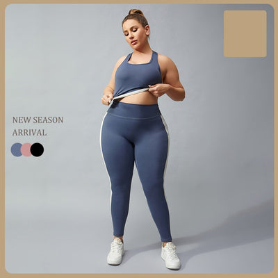 Pantalones Deportivos Yoga Racerback Nude con Contraste para Mujer - Image 12