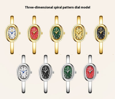 Reloj de Cuarzo Ovalado Retro Multifuncional para Mujer - Image 26