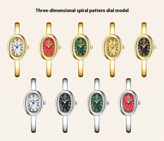 Reloj de Cuarzo Ovalado Retro Multifuncional para Mujer - Image 26