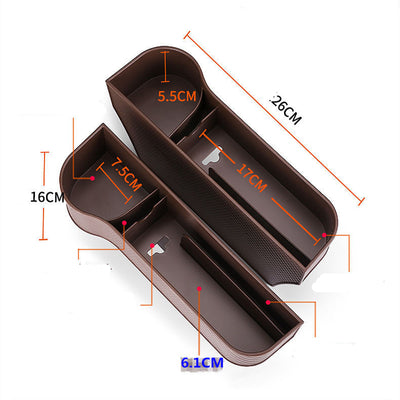 Organizador de Asiento Auto - Caja de Almacenamiento PU para Espacios Laterales - Image 16