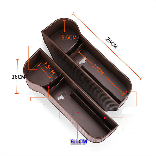 Organizador de Asiento Auto - Caja de Almacenamiento PU para Espacios Laterales - Image 16