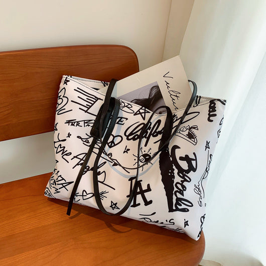 Bolso Canvas Grande con Diseño Graffiti para Mujer - Tendencia Urbana - Image 8