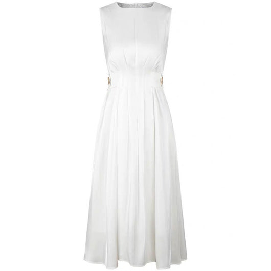 Vestido de Satén Dorado Estilo Francés Elegancia Femenina - Image 3
